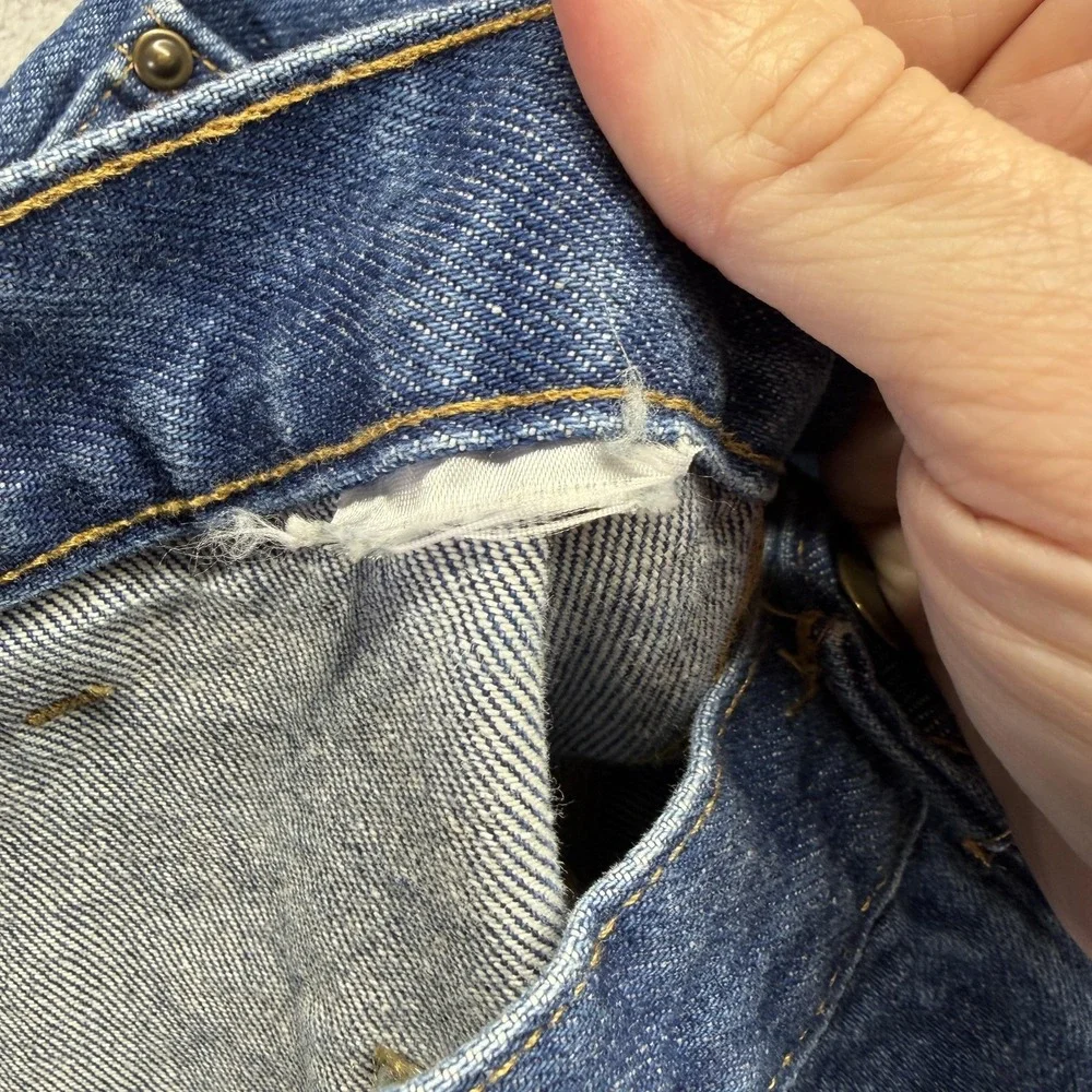 Carhartt Double Knee Jeans Mens 36x30 Blue Relaxed Straight Carpenter Denim - Picture 8 of 8